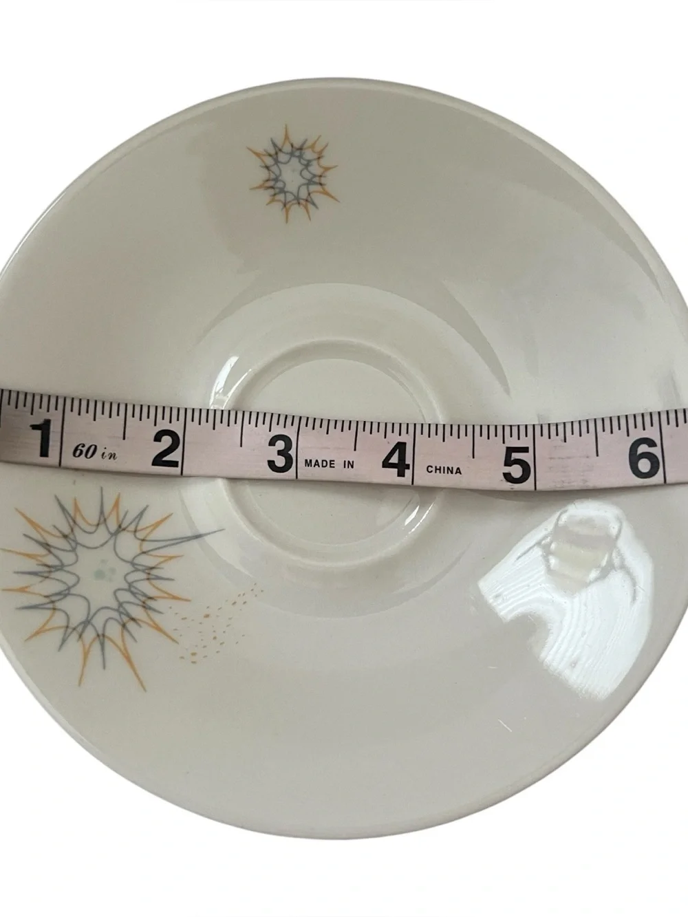 Vintage Iroquois Impromptu Ben Seibel Atomic Starburst Saucer MCM 6”